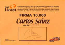 SOS Lloret firma 10.000 Carlos Sainz