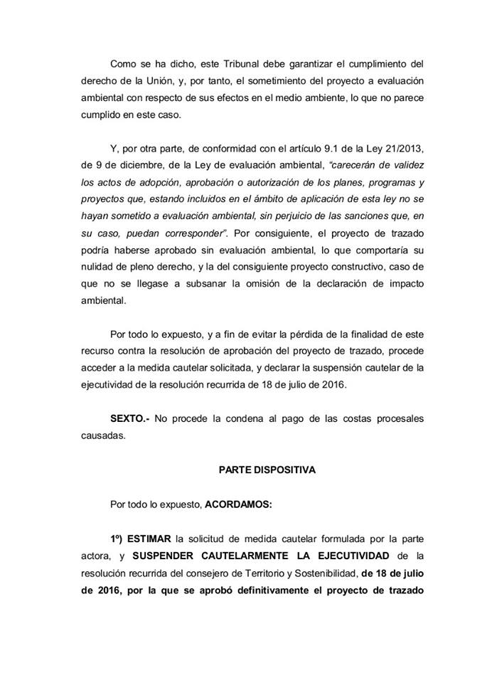 Suspensió cautelar TSJC